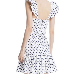 Alice + Olivia Polka Dot Ruffle Mini Dress